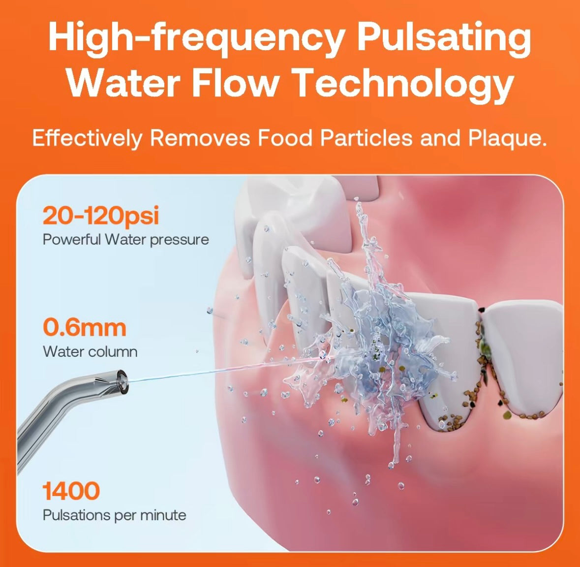 Water Flosser for Teeth - Cordless Portable Oral Irrigator, Powerful and Rechargeable